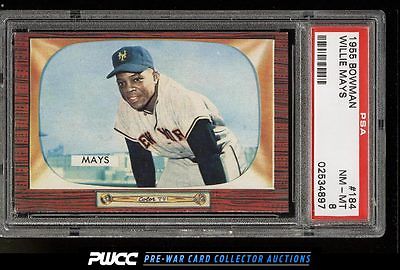 1955 Bowman Willie Mays 184 PSA 8 NMMT PWCC