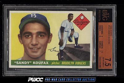 1955 Topps Sandy Koufax ROOKIE RC 123 BVG 75 NRMT PWCC