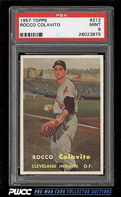 1957 Topps Rocky Colavito ROOKIE RC 212 PSA 9 MINT PWCC