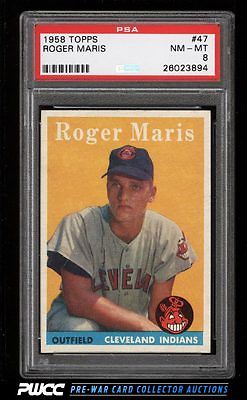 1958 Topps Roger Maris ROOKIE RC 47 PSA 8 NMMT PWCC