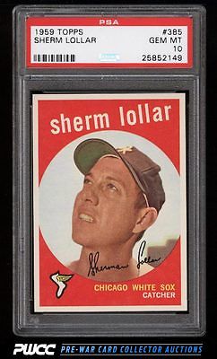 1959 Topps Sherm Lollar 385 PSA 10 GEM MINT PWCC