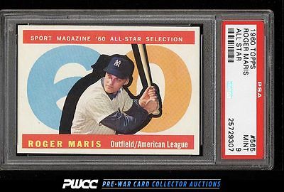 1960 Topps Roger Maris ALLSTAR 565 PSA 9 MINT PWCC