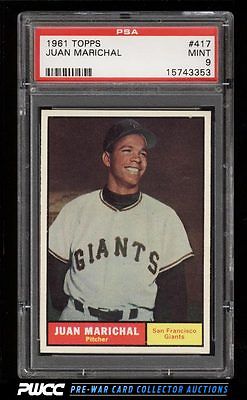 1961 Topps Juan Marichal SP ROOKIE RC 417 PSA 9 MINT PWCC