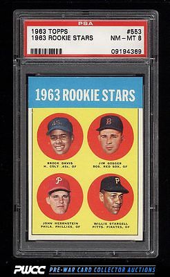 1963 Topps Willie Stargell ROOKIE RC 553 PSA 8 NMMT PWCC