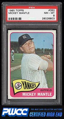 1965 Topps Mickey Mantle 350 PSA 8 NMMT PWCCHE