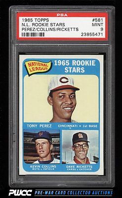 1965 Topps Tony Perez SP ROOKIE RC 581 PSA 9 MINT PWCC