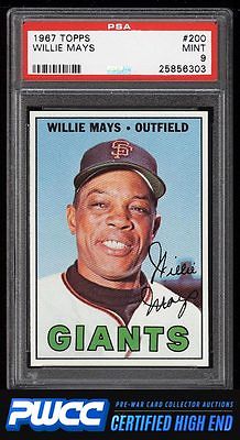 1967 Topps Willie Mays 200 PSA 9 MINT PWCCHE