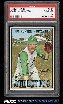 1967 Topps Catfish Hunter 369 PSA 10 GEM MINT PWCC