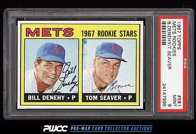 1967 Topps Tom Seaver ROOKIE RC 581 PSA 9 MINT PWCC