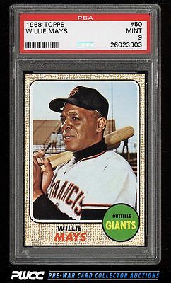 1968 Topps Willie Mays 50 PSA 9 MINT PWCC