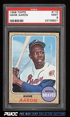 1968 Topps Hank Aaron 110 PSA 9 MINT PWCC