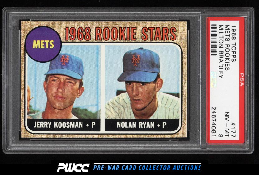 1968 Topps Milton Bradley Nolan Ryan ROOKIE RC 177 PSA 8 NMMT PWCC