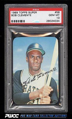 1969 Topps Super Roberto Clemente 58 PSA 10 GEM MINT PWCC