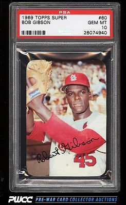 1969 Topps Super Bob Gibson 60 PSA 10 GEM MINT PWCC