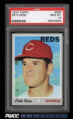 1970 Topps Pete Rose 580 PSA 10 GEM MINT PWCC