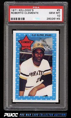 1971 Kelloggs Roberto Clemente 5 PSA 10 GEM MINT PWCC