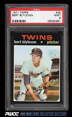 1971 Topps Bert Blyleven ROOKIE RC 26 PSA 9 MINT PWCC