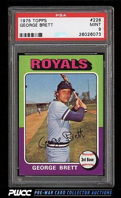 1975 Topps George Brett ROOKIE RC 228 PSA 9 MINT PWCC