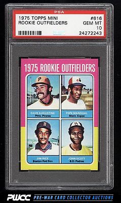 1975 Topps Mini Jim Rice ROOKIE RC 616 PSA 10 GEM MINT PWCC