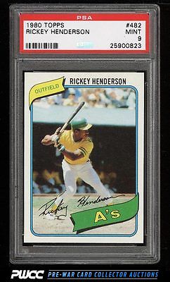 1980 Topps Rickey Henderson ROOKIE RC 482 PSA 9 MINT PWCC