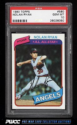 1980 Topps Nolan Ryan 580 PSA 10 GEM MINT PWCC