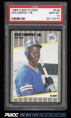 1989 Fleer Glossy Ken Griffey Jr ROOKIE RC 548 PSA 10 GEM MINT PWCC