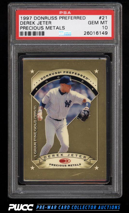 1997 Donruss Preferred Precious Metals Gold Derek Jeter 21 PSA 10 GEM PWCC