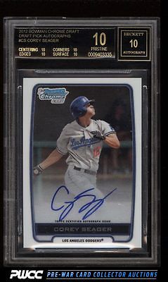 2012 Bowman Chrome Draft Pick Corey Seager ROOKIE RC AUTO BGS 10 PRISTINE PWCC