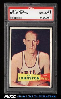 1957 Topps Basketball Neil Johnston ROOKIE RC 3 PSA 8 NMMT PWCC