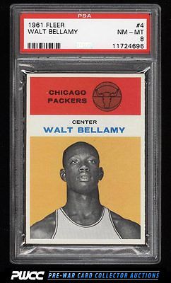 1961 Fleer Basketball Walt Bellamy ROOKIE RC 4 PSA 8 NMMT PWCC