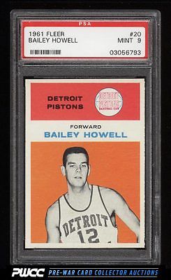 1961 Fleer Basketball Bailey Howell ROOKIE RC 20 PSA 9 MINT PWCC