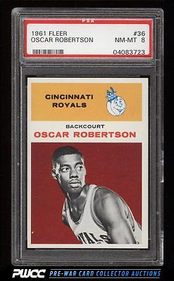 1961 Fleer Basketball Oscar Robertson ROOKIE RC 36 PSA 8 NMMT PWCC