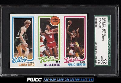 1980 Topps Basketball Larry Bird  Magic Johnson ROOKIE RC SGC 8592 PWCC