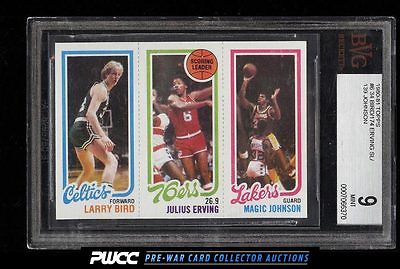 1980 Topps Basketball Larry Bird  Magic Johnson ROOKIE RC BGS 9 MINT PWCC