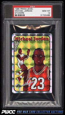 1985 Jewel Prizm Stickers Michael Jordan ROOKIE RC PSA 10 GEM MINT PWCC