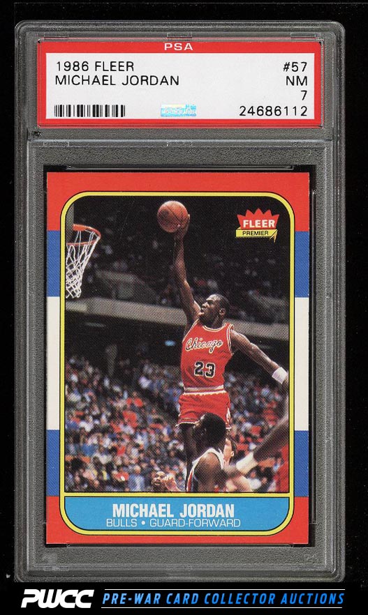 1986 Fleer Basketball Michael Jordan ROOKIE RC 57 PSA 7 NRMT PWCC