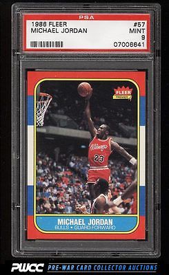 1986 Fleer Basketball Michael Jordan ROOKIE RC 57 PSA 9 MINT PWCC