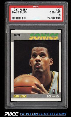 1987 Fleer Basketball Dale Ellis 33 PSA 10 GEM MINT PWCC