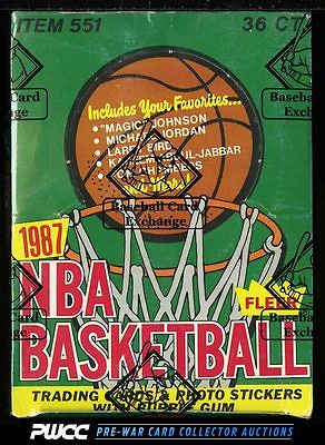 1987 Fleer Basketball Wax Box 36ct Wax Packs Michael Jordan BBCE AUTH PWCC