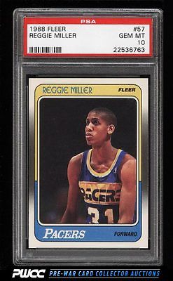 1988 Fleer Basketball Reggie Miller ROOKIE RC 57 PSA 10 GEM MINT PWCC