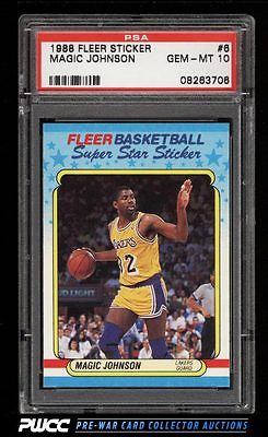 1988 Fleer Sticker Magic Johnson 6 PSA 10 GEM MINT PWCC