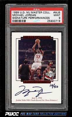 1999 UD MJ Master Collection Performances Michael Jordan AUTO 50 PSA 9 PWCC