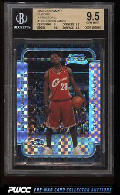 2003 Bowman Chrome Xfractor LeBron James ROOKIE RC 150 BGS 95 GEM MINT PWCC