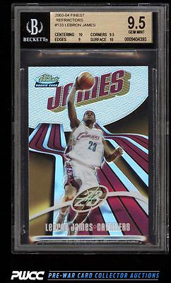 2003 Finest Refractors LeBron James ROOKIE RC 250 133 BGS 95 GEM MINT PWCC