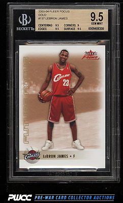 2003 Fleer Focus Gold LeBron James ROOKIE RC 50 137 BGS 95 GEM MINT PWCC