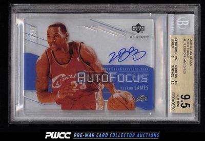 2003 Upper Deck Glass Auto Focus LeBron James ROOKIE RC AUTO BGS 95 GEM PWCC