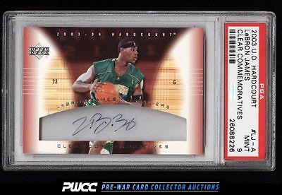 2003 UD Hardcourt Clear Commemoratives LeBron James ROOKIE RC AUTO PSA 9 PWCC