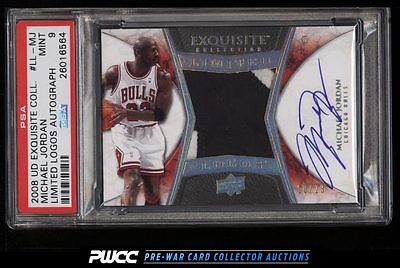 2008 Exquisite Limited Logos Michael Jordan AUTO PATCH 23 PSA 9 MINT PWCC