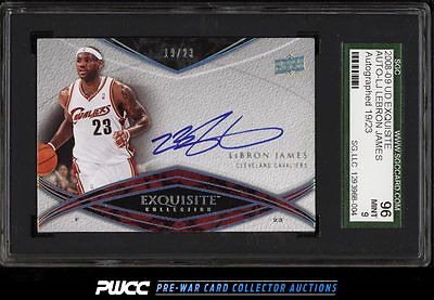 2008 Exquisite Collection LeBron James AUTO 23 AUTOLJ SGC 996 MINT PWCC