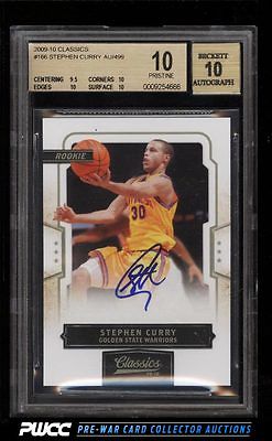 2009 Classics Stephen Curry ROOKIE RC AUTO 499 166 BGS 10 PRISTINE PWCC